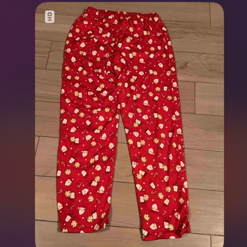 Cozy Red Holiday Pajama Bottoms MEDIUM